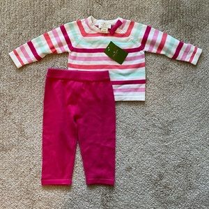 Kate spade 6 month long sleeve pant set